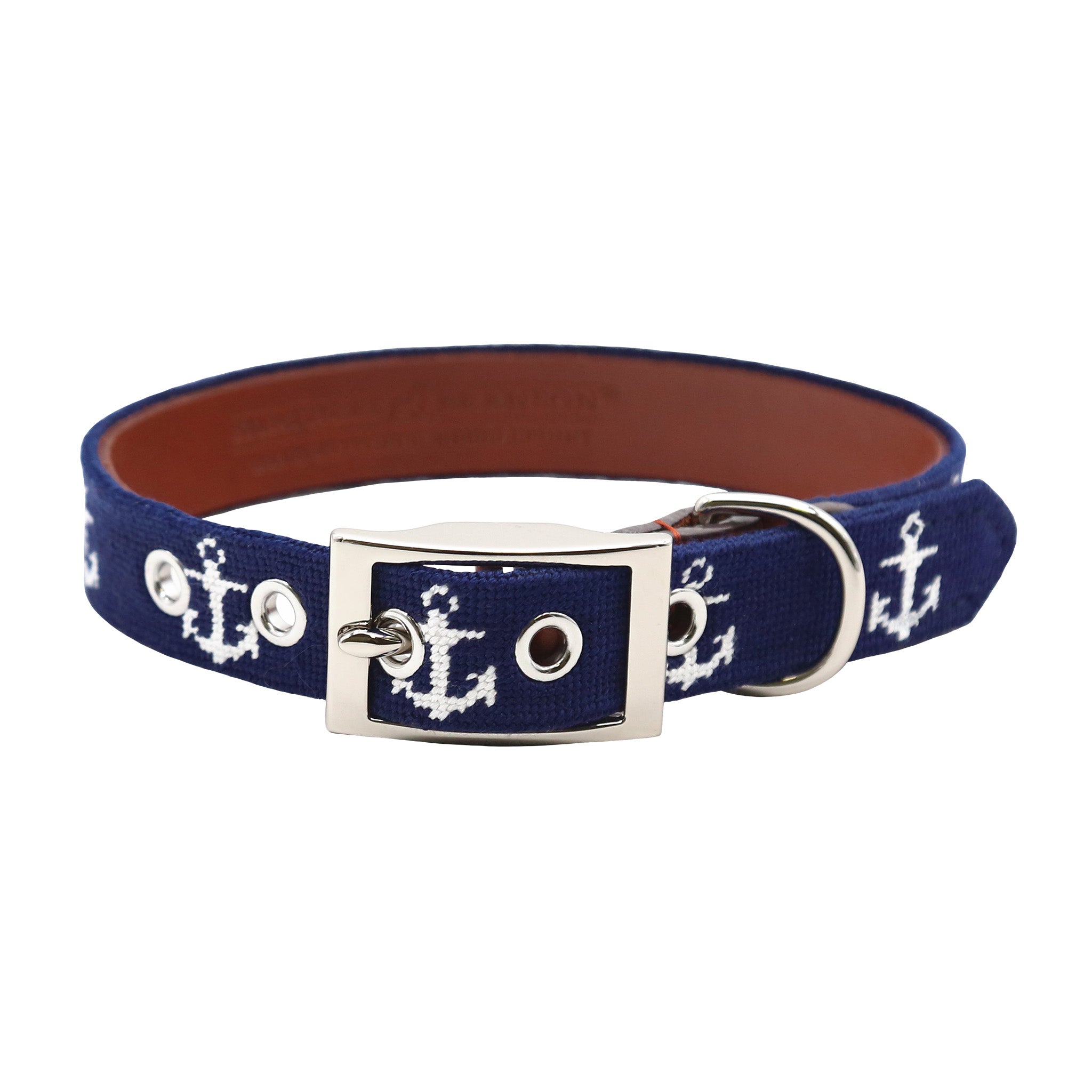 Anchor Dog Collar Dark Navy Smathers Branson