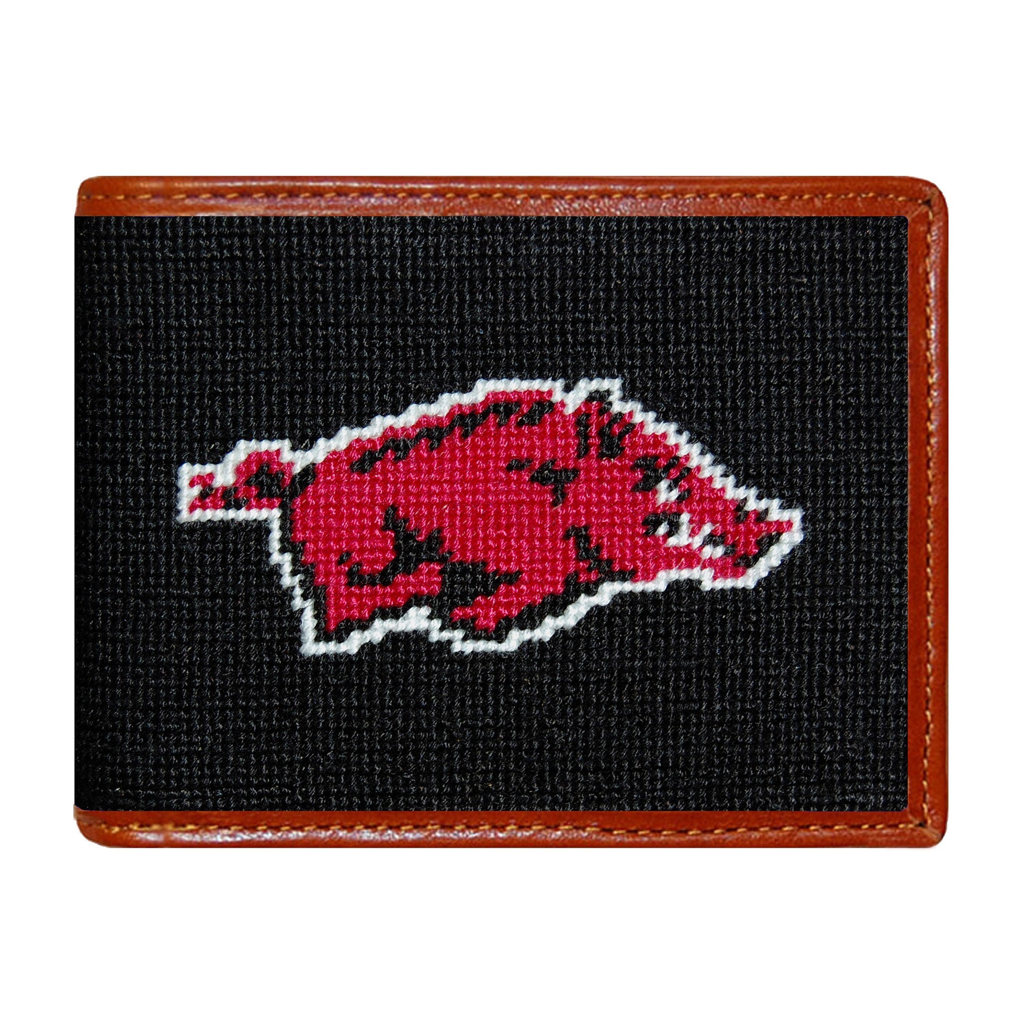 Arkansas Razorback Personalized Patch Work 2024 Diaper Bag Zebra Black Red Minky Dots and Polka Dots Satin Bows