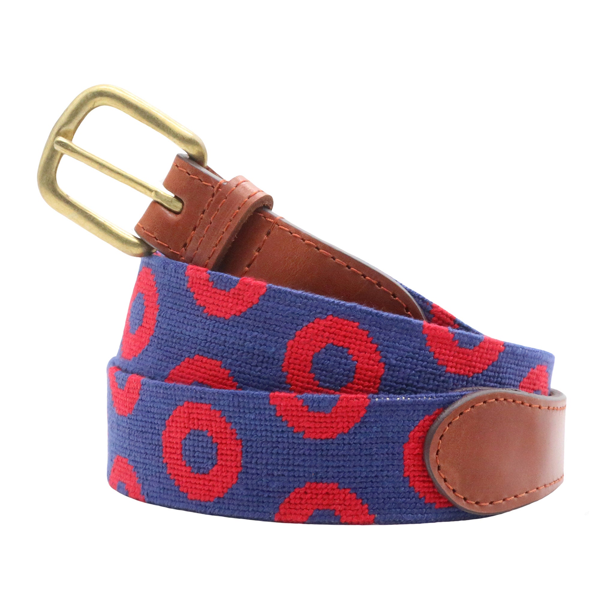 The Donut Pattern Navy Donuts) Belt Red Branson - (Classic – Smathers 
