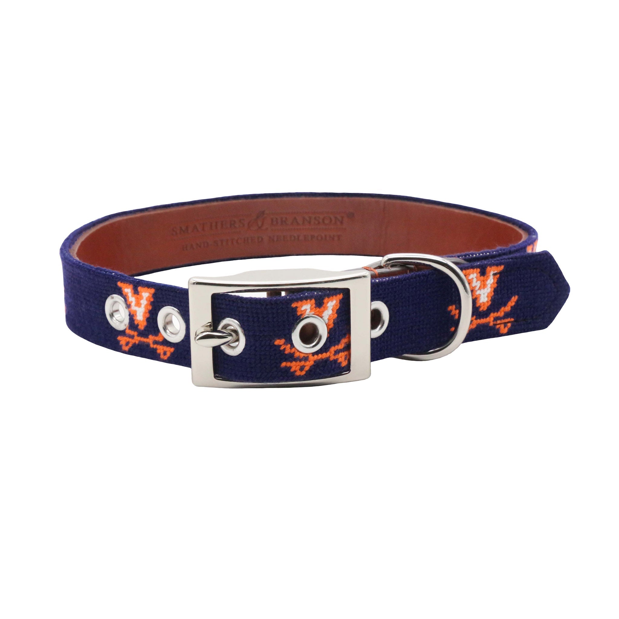 Smathers & Branson University of Virginia Needlepoint Dog Collar