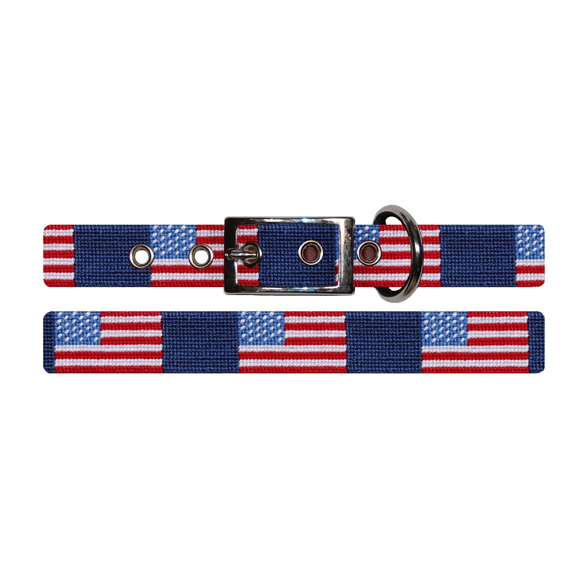 Mini Needlepoint Stars and Stripes Dog on sale Collar