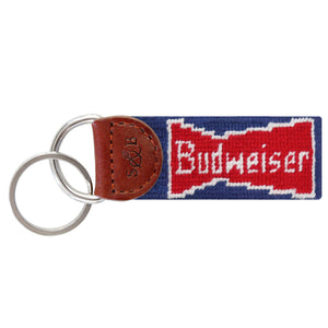 Budweiser Vintage Bowtie Key Fob (Classic Navy)