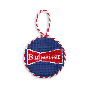 Budweiser Vintage Bowtie Ornament (Classic Navy) (Red-White Cord)