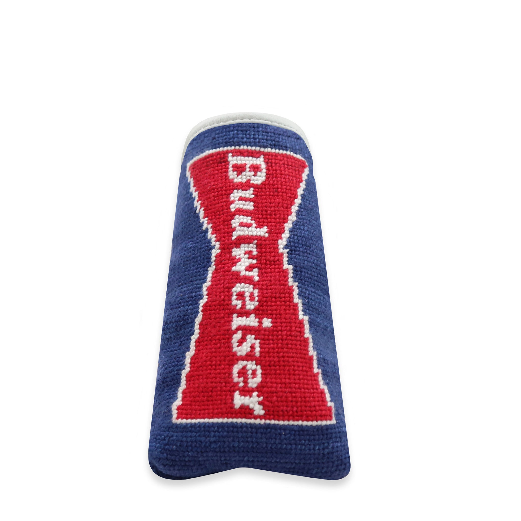 Budweiser Vintage Bowtie Putter Headcover (Classic Navy) (White Leather)