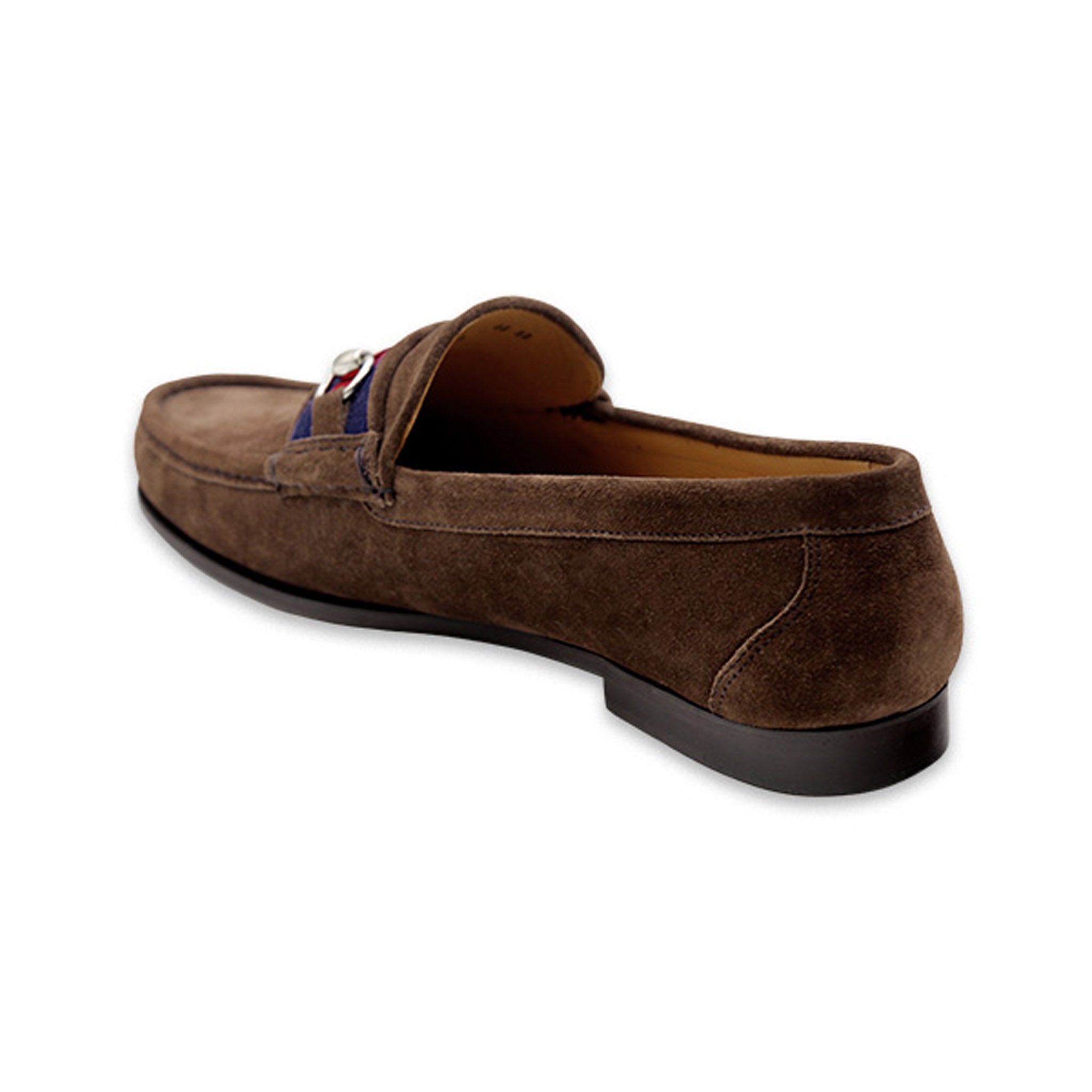 Surcingle Downing Bit Loafers (Dark Navy-Red) (Espresso Suede)