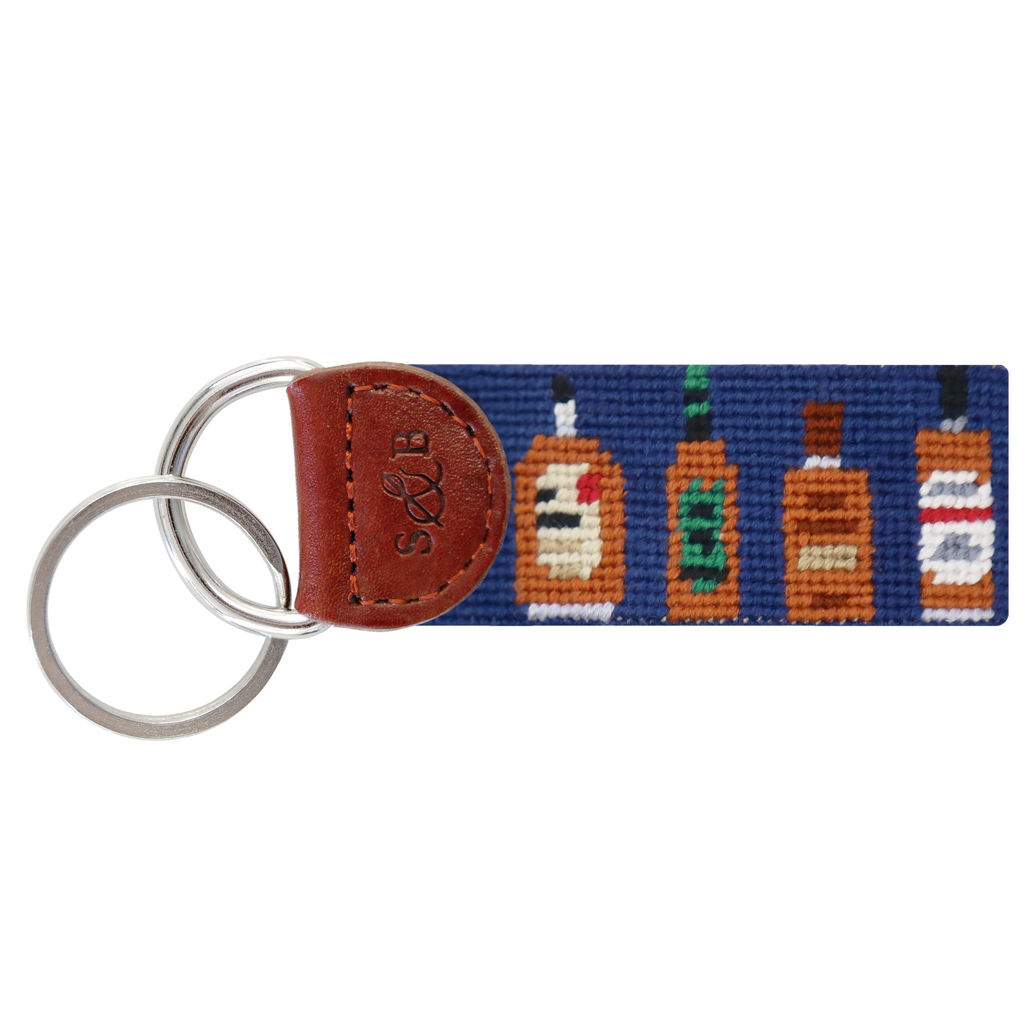 Bourbon Bottles Key Fob