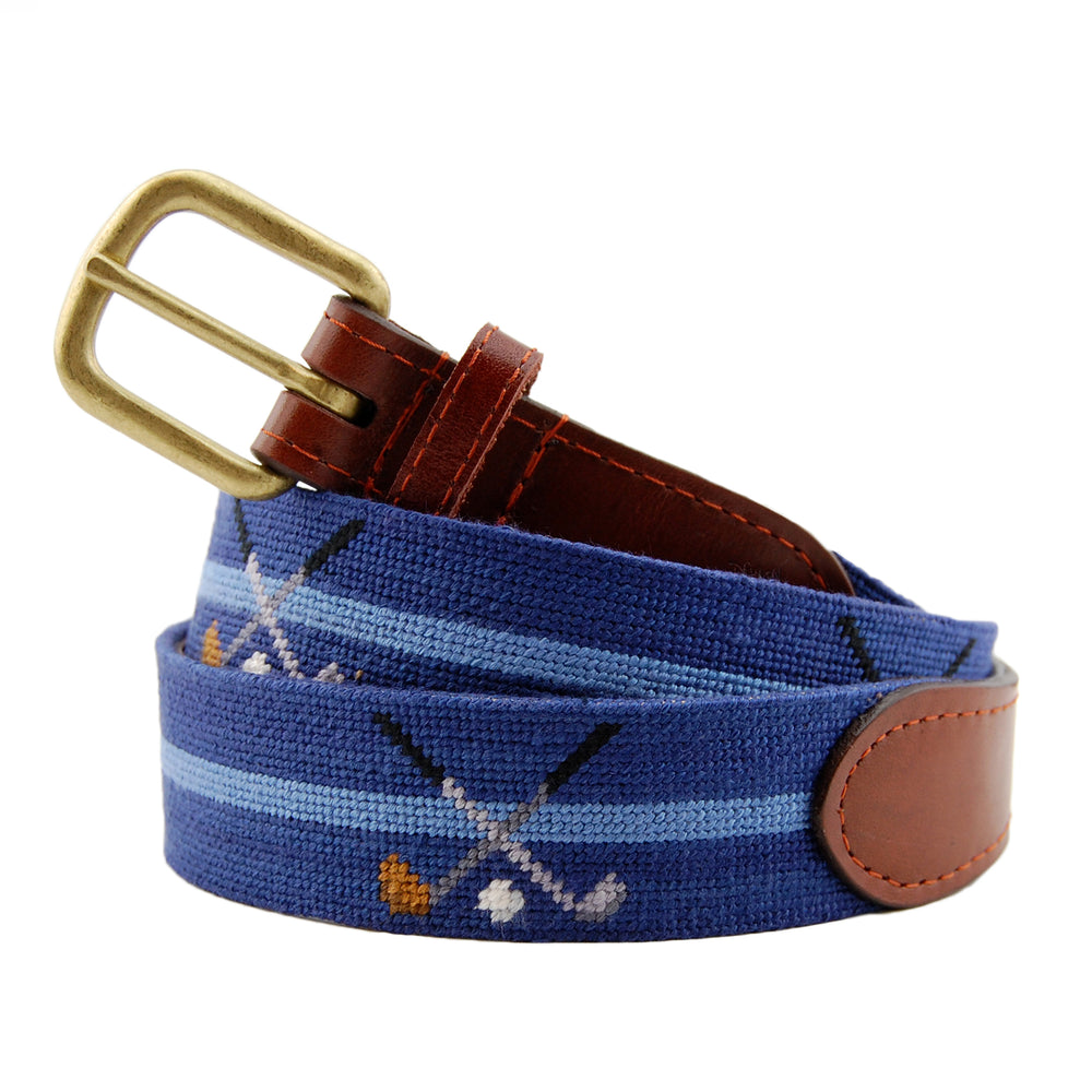 Crossed Clubs Belt (Classic Navy)