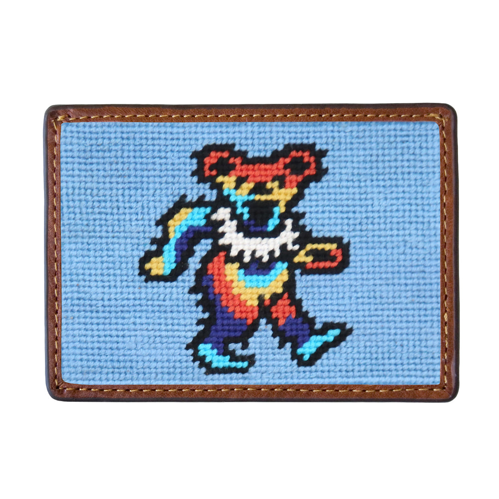 Dancing Bears Tie Dye Card Wallet (Light Blue)