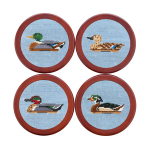 Duck Decoys Coasters (Antique Blue)