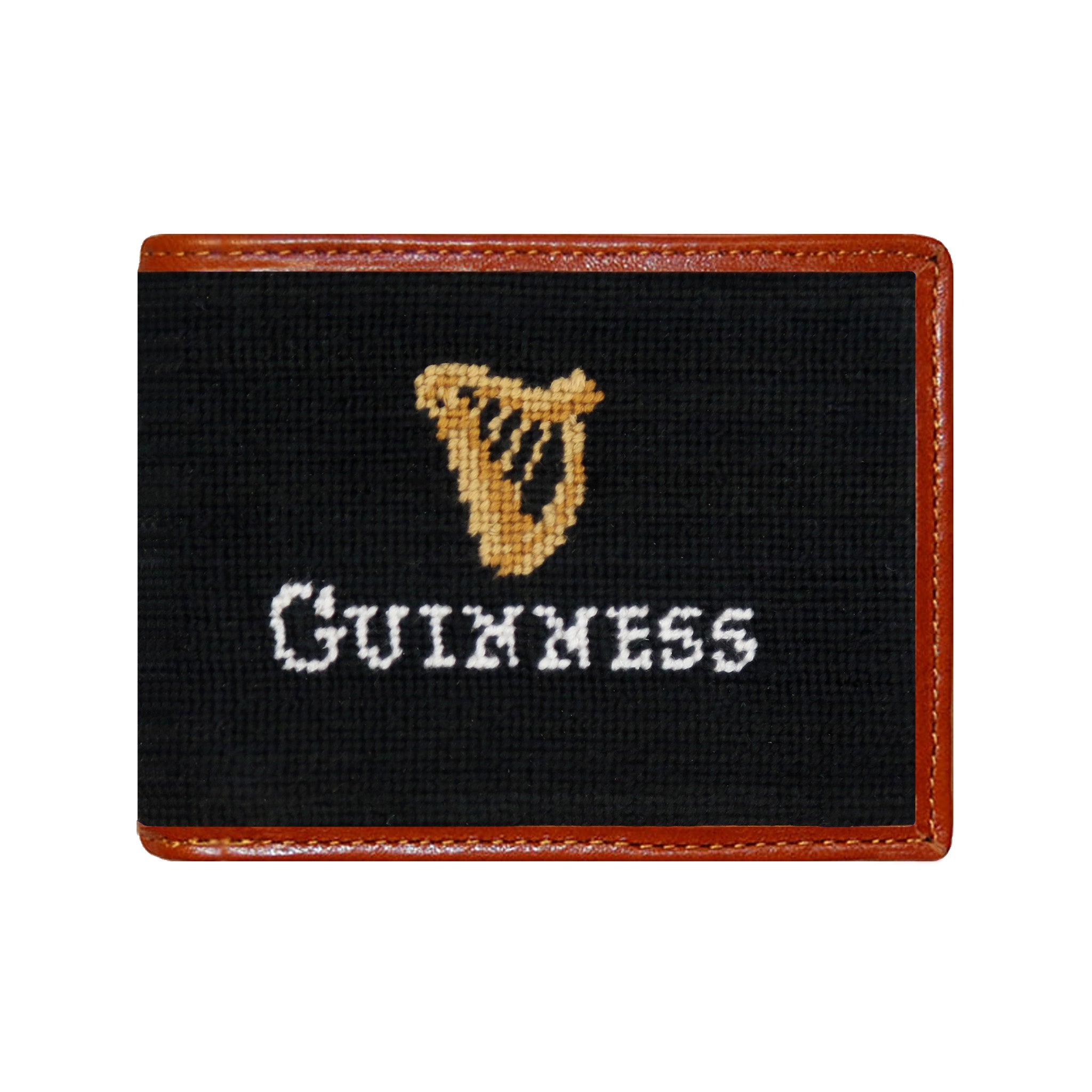 Guinness Harp Text-Glass Wallet (Black)