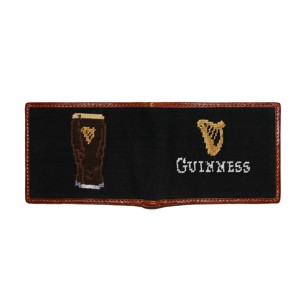 Guinness Harp Text-Glass Wallet (Black)