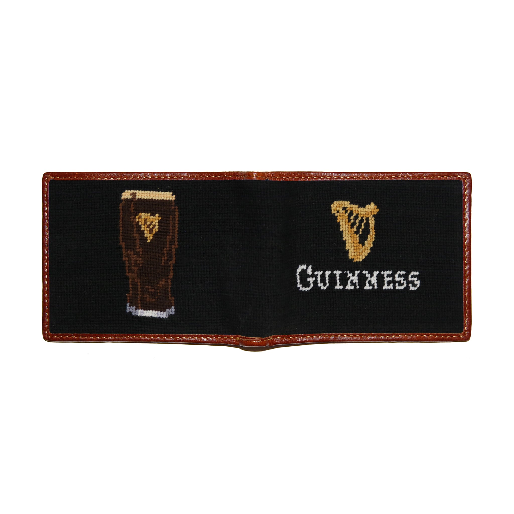 Guinness Harp Text-Glass Wallet (Black)