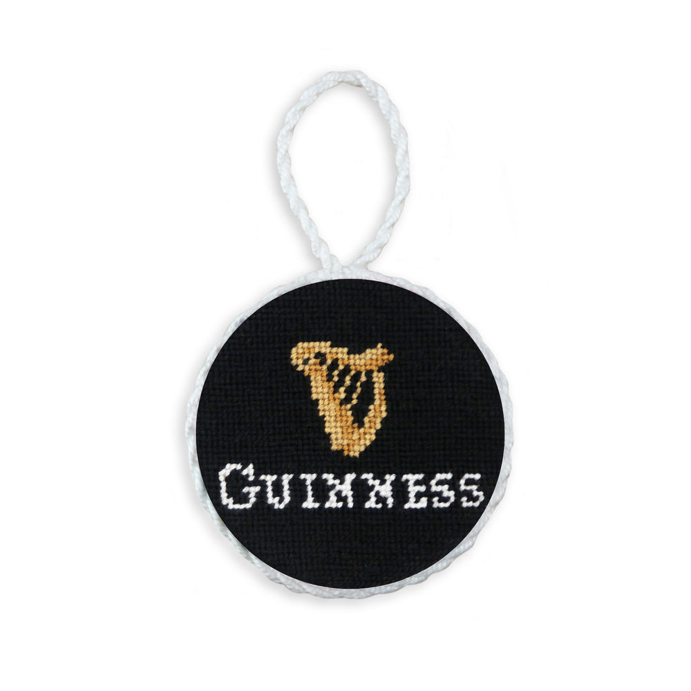 Guinness Ornament (Black) (White Cord)