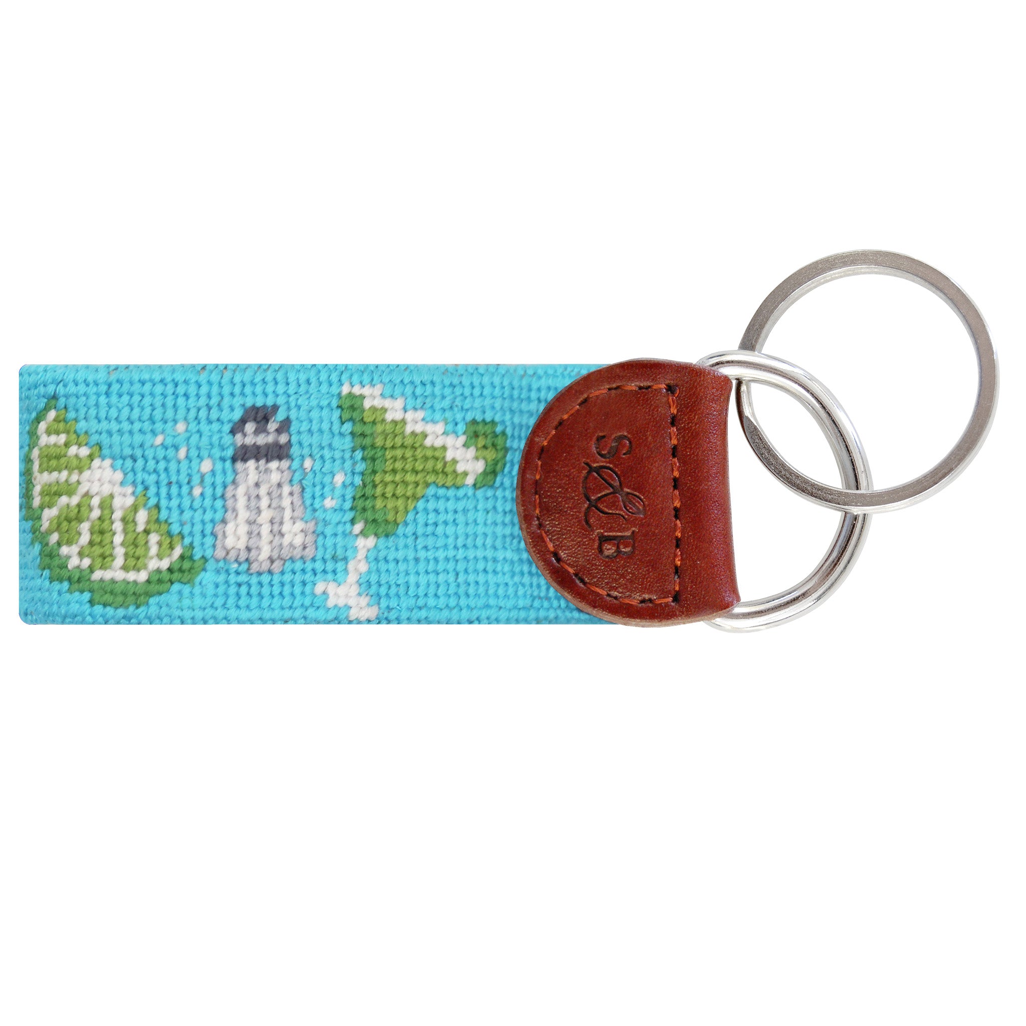 Margaritaville 5 O'Clock Somewhere Pattern-Text Key Fob (Aqua)