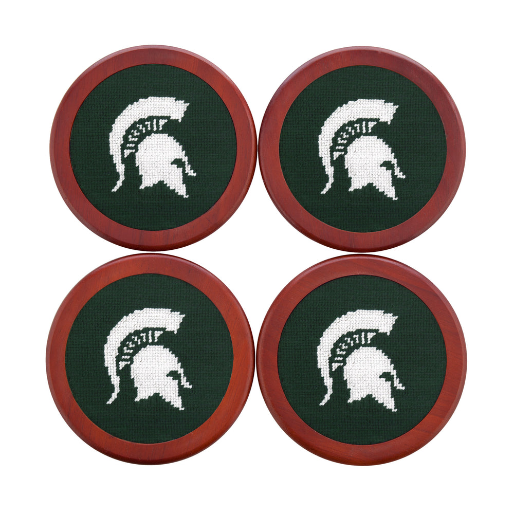 Michigan State Spartan Coasters (Dark Pine)