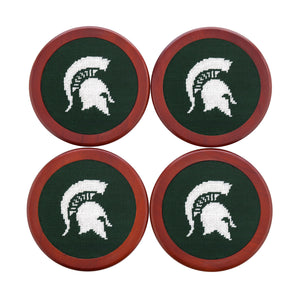 Michigan State Spartan Coasters (Dark Pine)