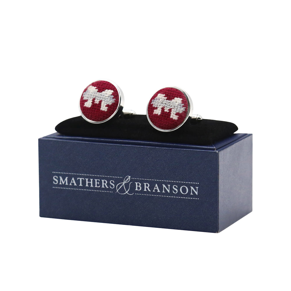 Mississippi State Cufflinks (Maroon) (Final Sale)