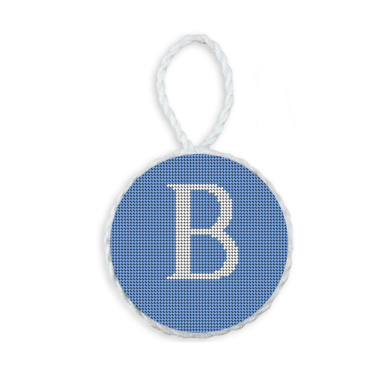 Letter with Date Ornament - Baby Blue