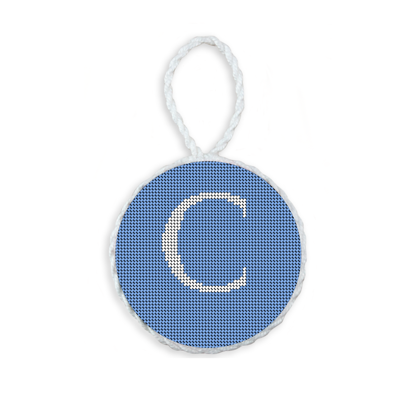 Letter with Date Ornament - Baby Blue