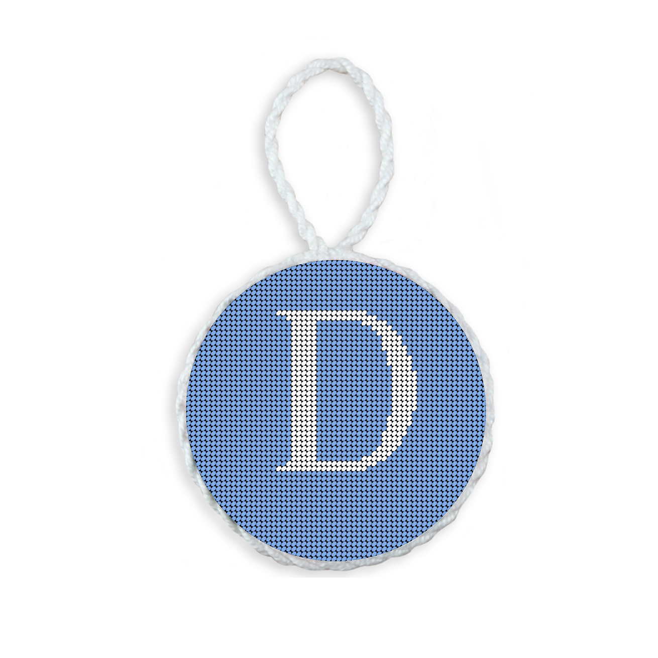 Letter with Date Ornament - Baby Blue