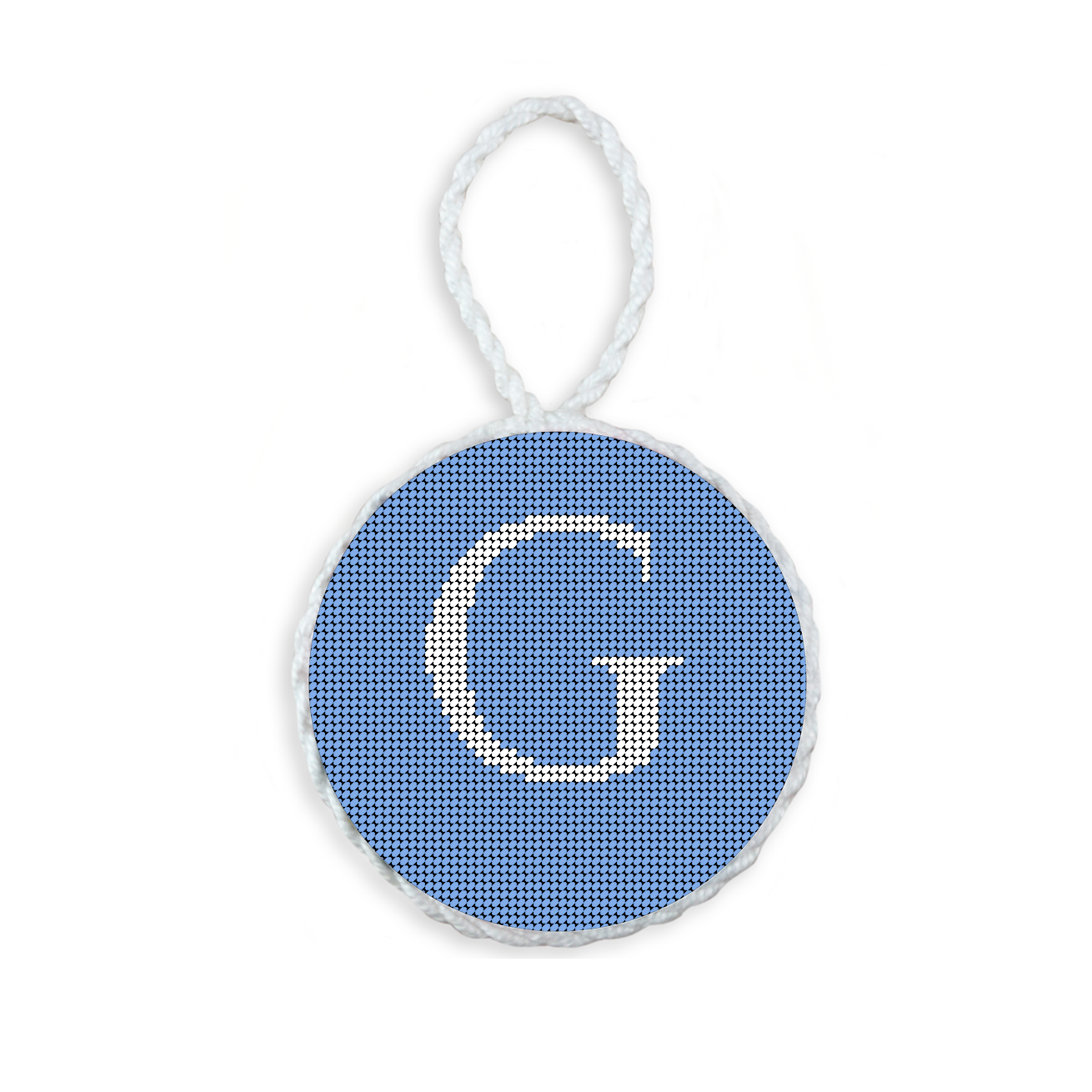 Letter with Date Ornament - Baby Blue