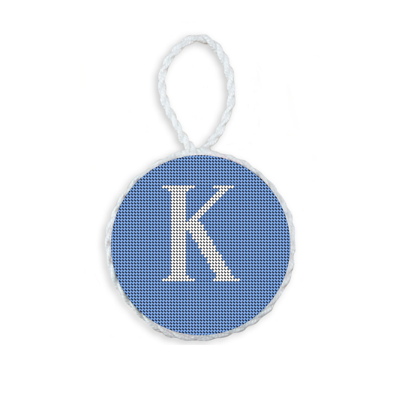 Letter with Date Ornament - Baby Blue