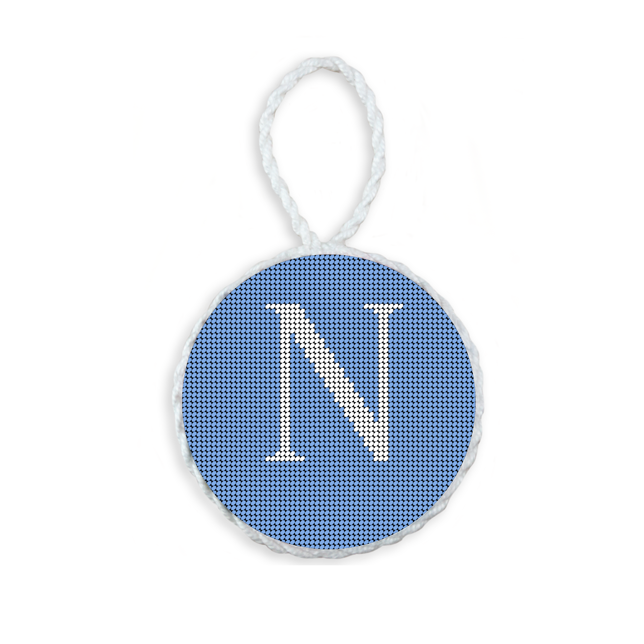 Letter with Date Ornament - Baby Blue