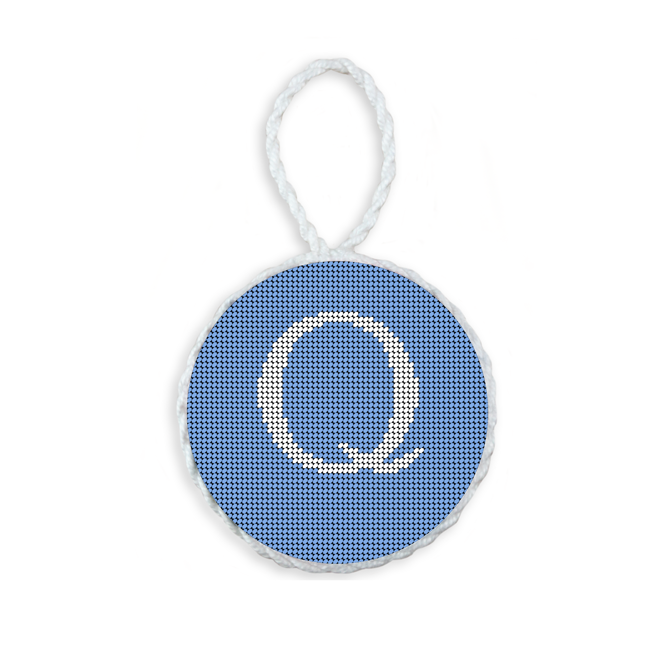 Letter with Date Ornament - Baby Blue