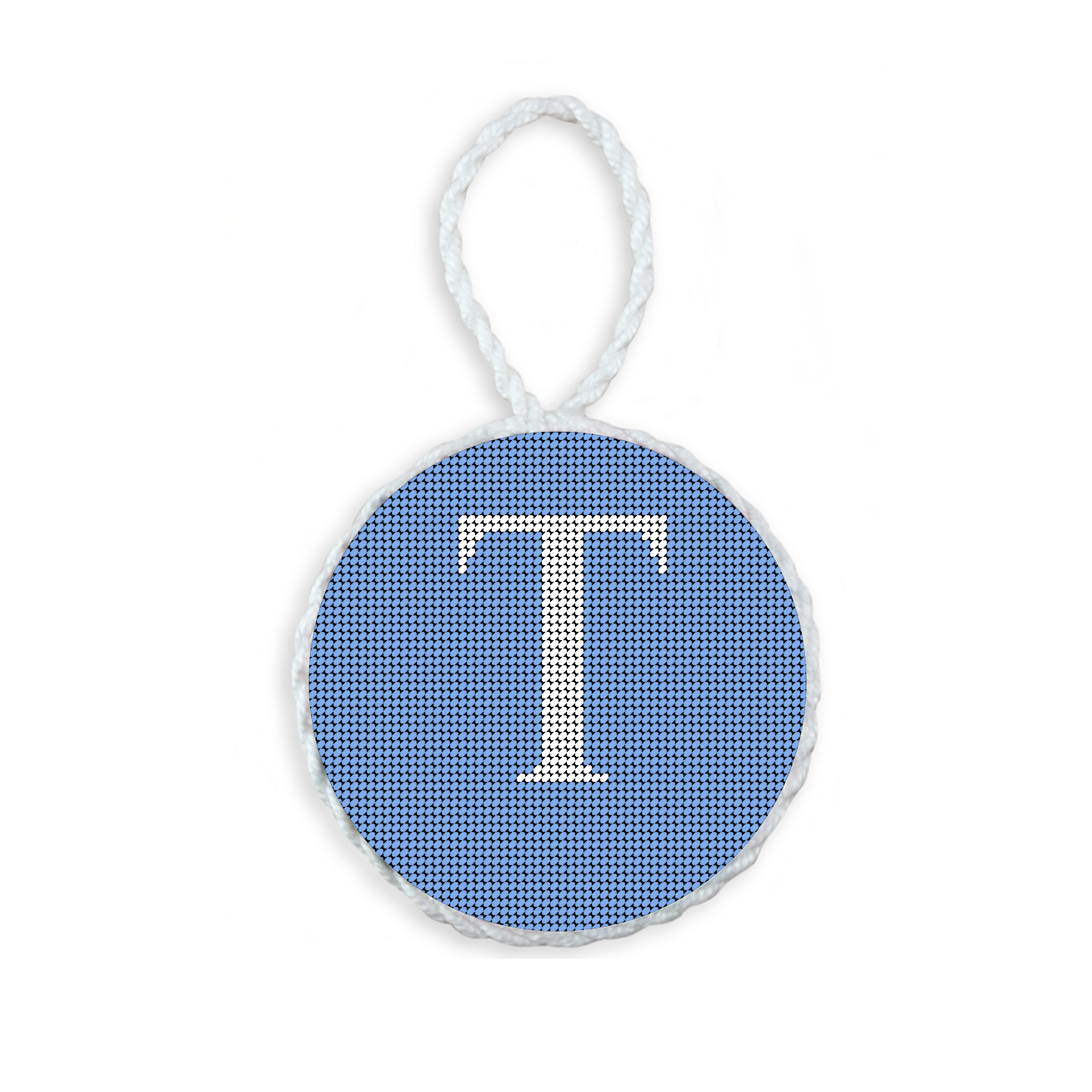 Letter with Date Ornament - Baby Blue