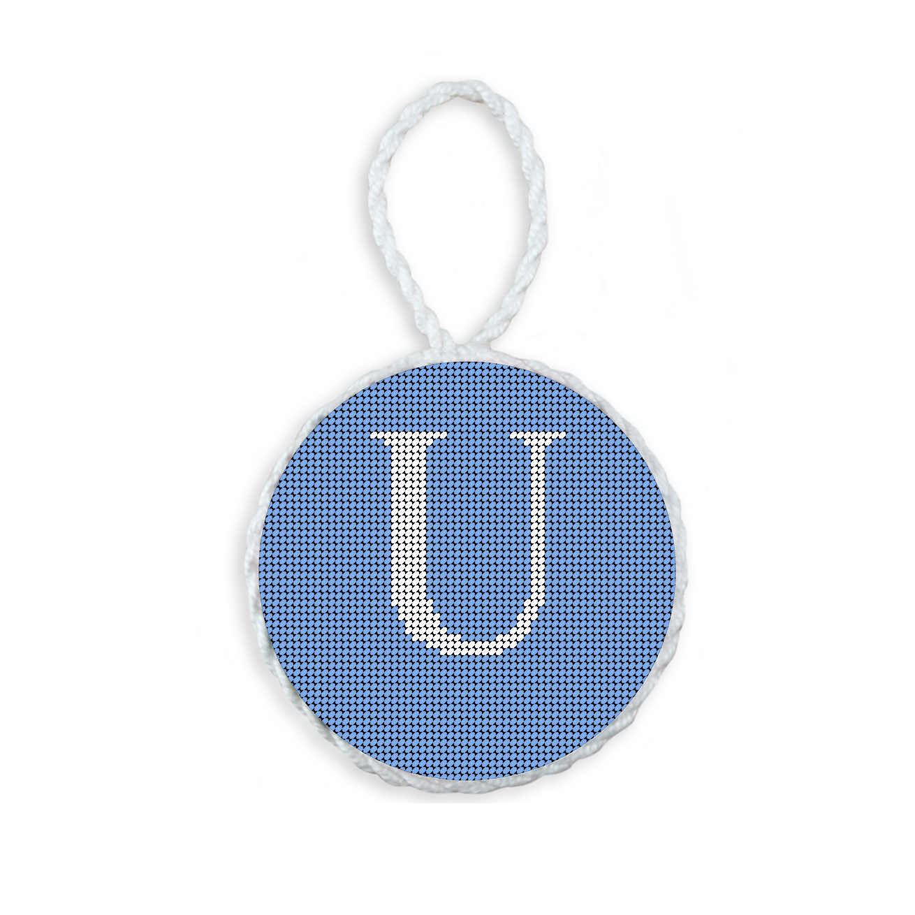 Letter with Date Ornament - Baby Blue