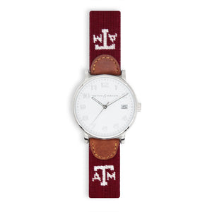 Texas A&M Watch (Maroon) (Silver Face) (Final Sale)