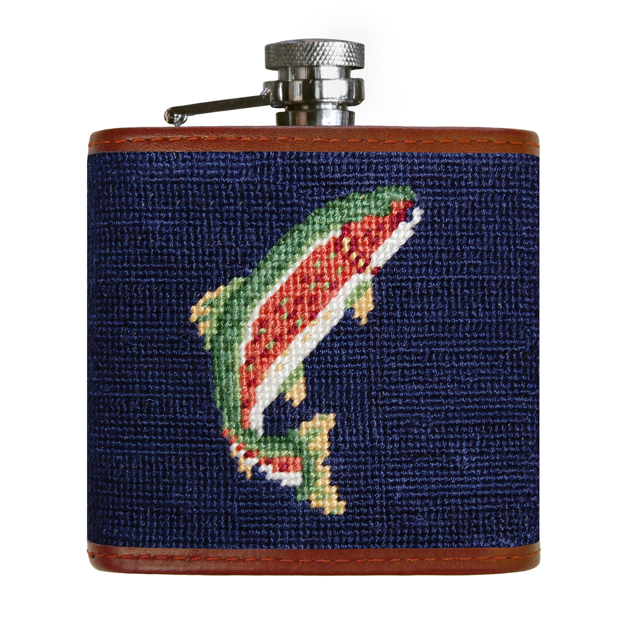 Aztec Needlepoint Flask top DIY Kit