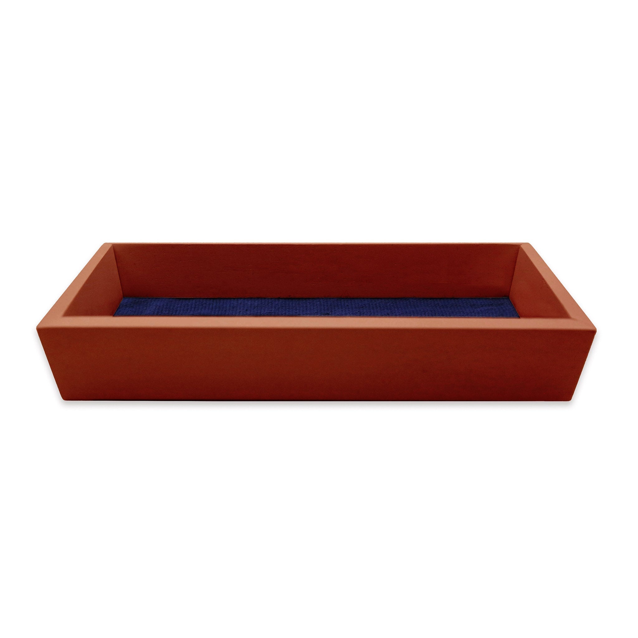 Golden Retriever Valet Tray (Classic Navy) (Chestnut Wood)