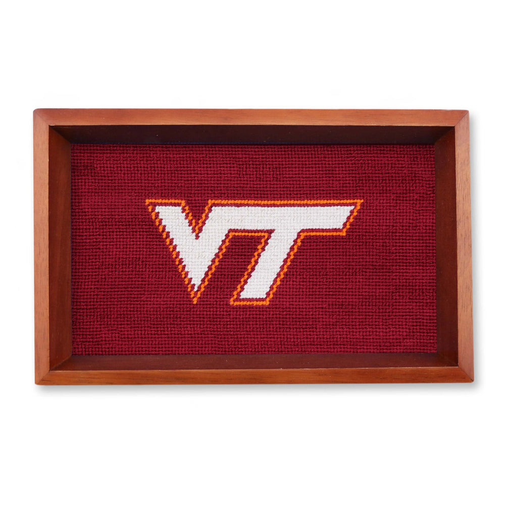 VA Tech Valet Tray (Chestnut Wood)