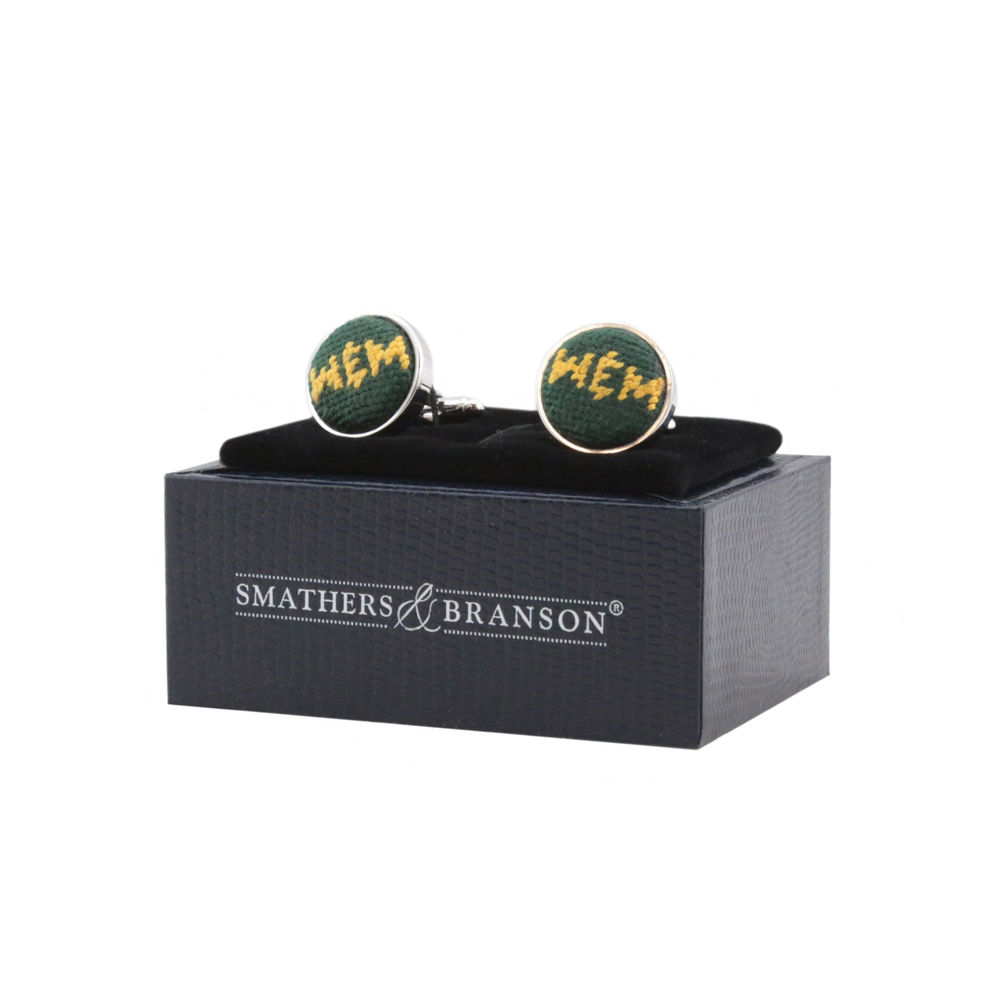 William & Mary Cufflinks (Dark Pine) (Final Sale)