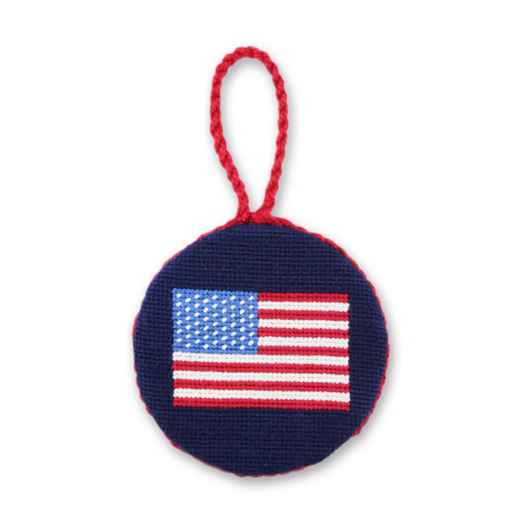 Smathers and Branson American Flag Needlepoint Ornament  