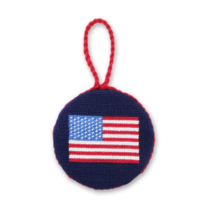 Smathers and Branson American Flag Needlepoint Ornament  