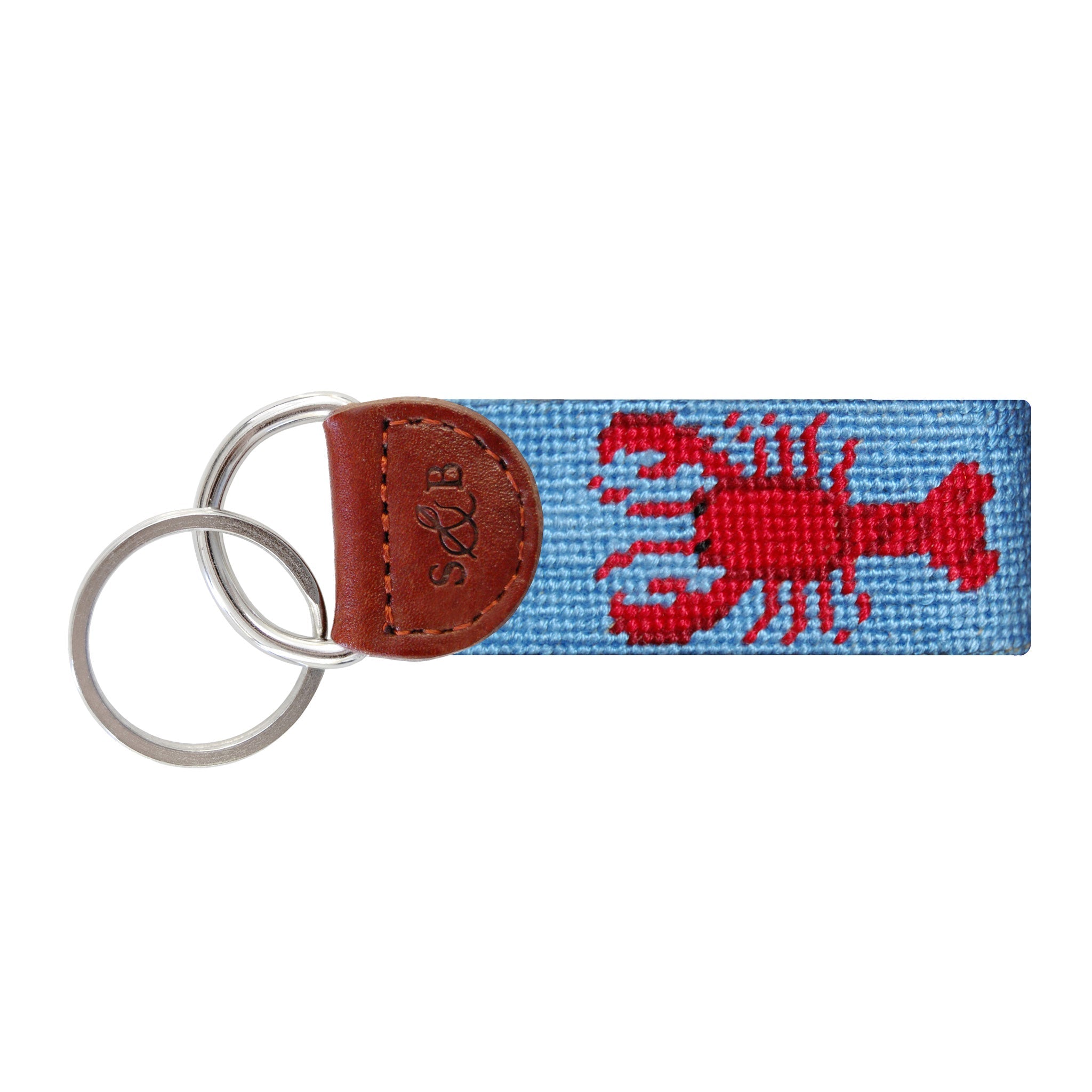 Smathers and Branson Leather Needlepoint Belt Sz 36 Crab Ocean